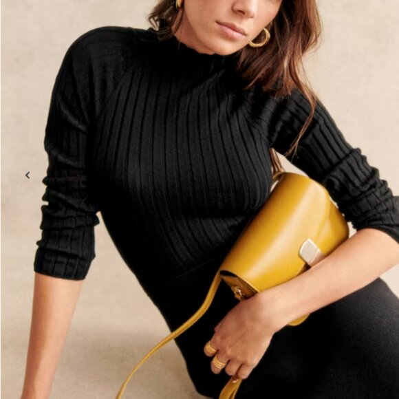 NWT Sezane Charly Jumper in Black size medium - Picture 1 of 5